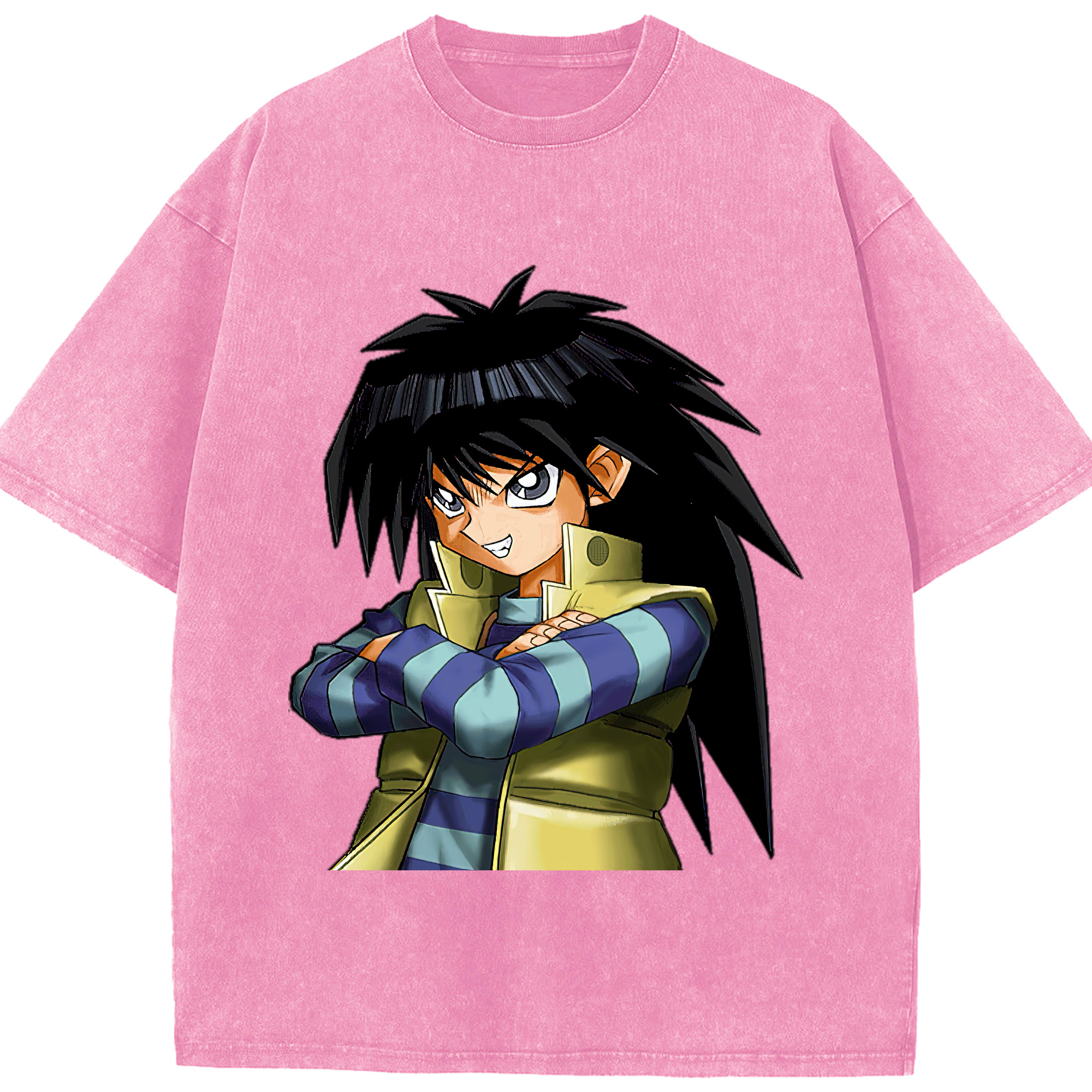 （画像用） 遊☆戯☆王 Yu-Gi-Oh! 綿100% ヴィンテージ風 半袖Tシャツ（フロントプリント）